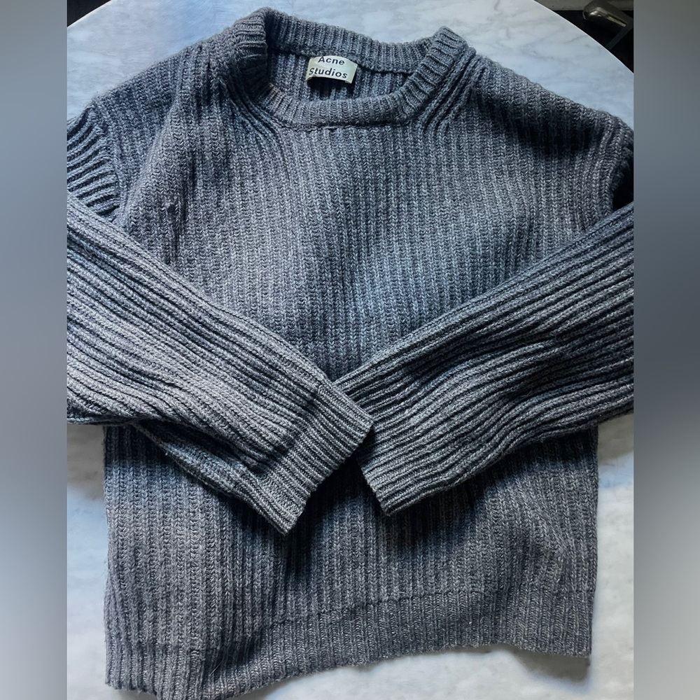 Gray ACNE sweater knit chunky size S $495